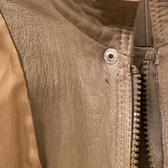 VINTAGE ECHTES LEDER Genuine Leather Motorcycle Bike Jacket. Zip front with snap - Picture 13 of 16